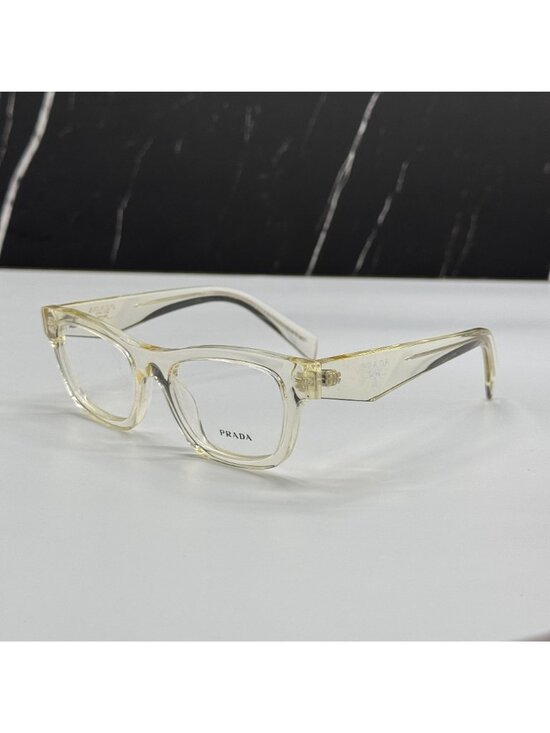 Prada PRB01V 19X1O1 Women Clear Cream Cat Eye Eyeglasses Authentic NEW main image 5